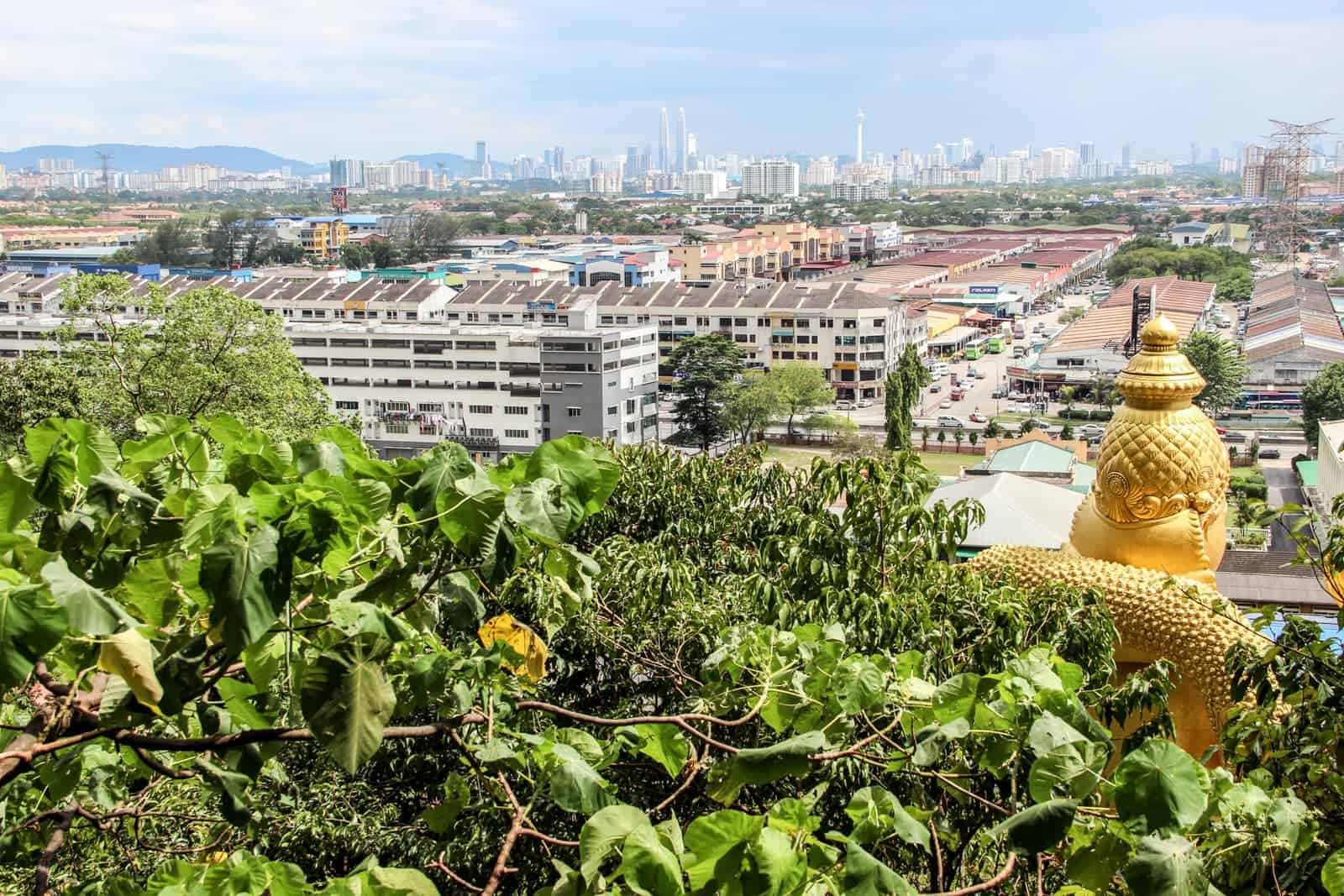 City views from climbing to Batu Caves in Kuala Lumpur