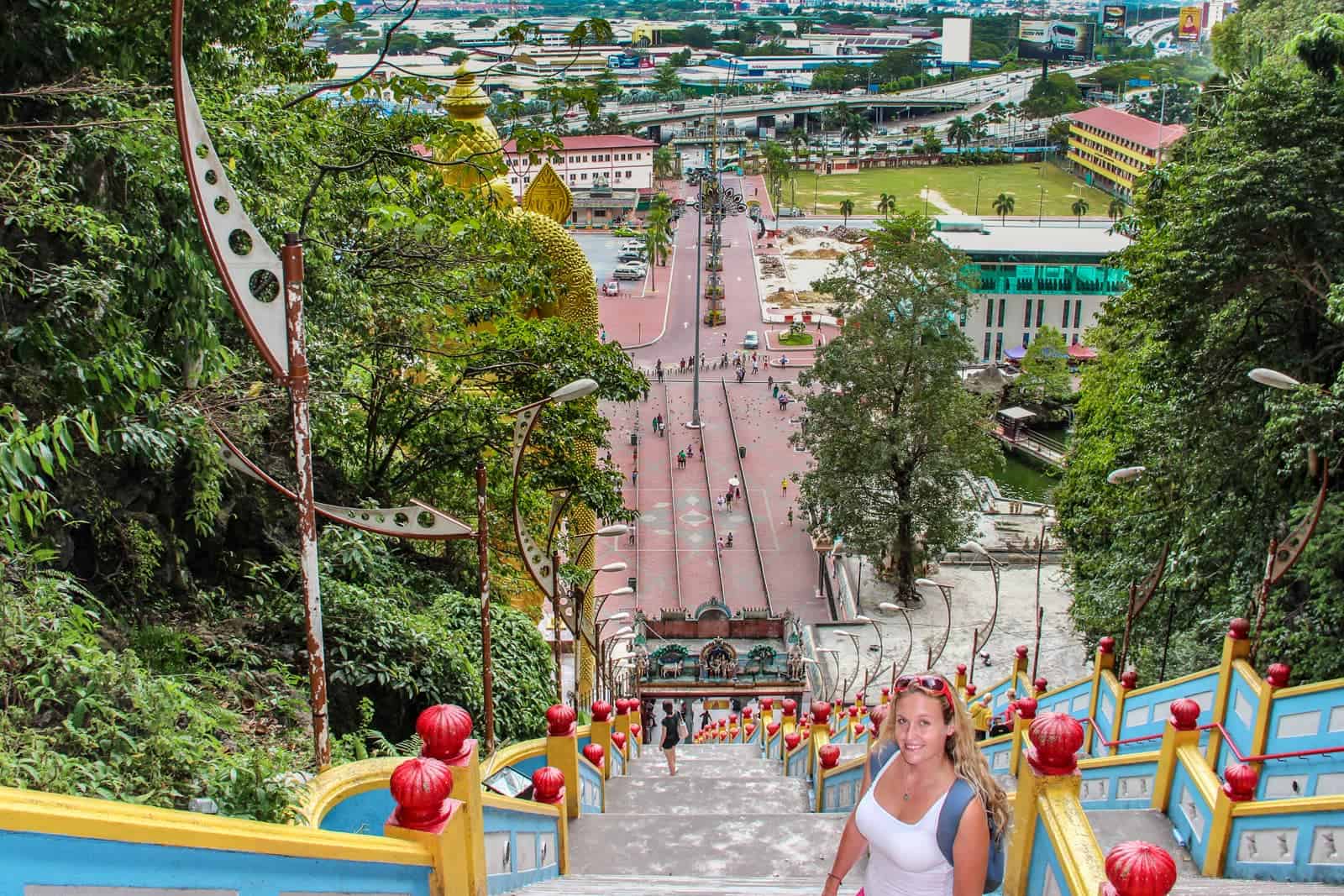 Elevated views from the Batu Hindu Caves in Kuala Lumpur