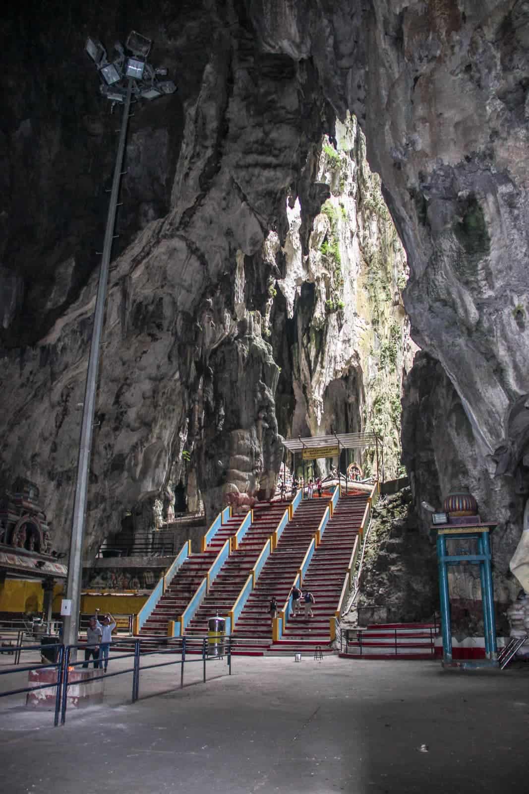 Inside the Batu Caves in Kuala Lumpur