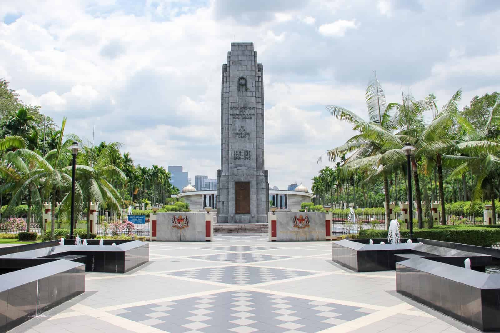 Visiting the National Monument in Kuala Lumpur, Malaysia