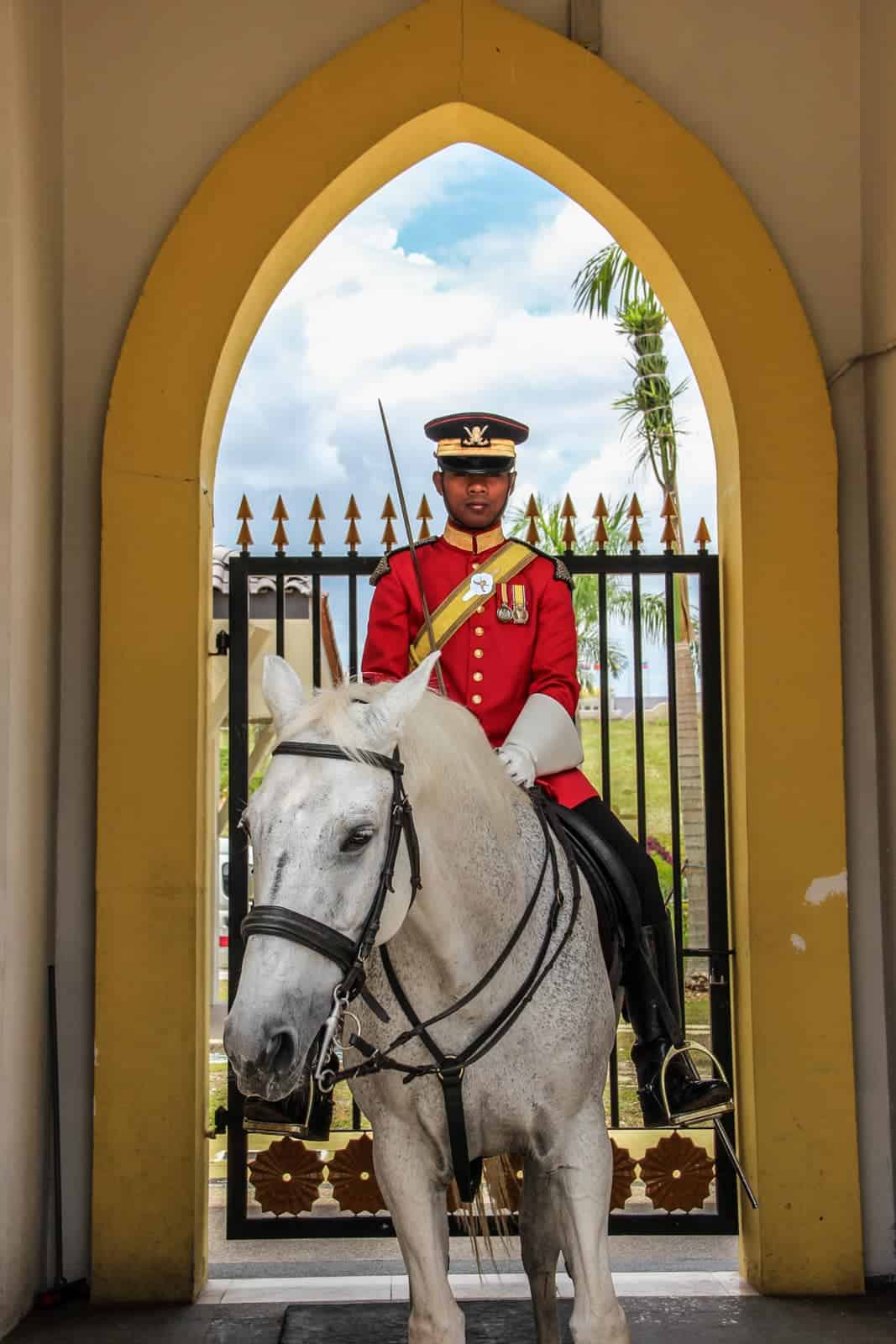 Horse guard at the National Palace in Kuala Lumpur, Malaysia