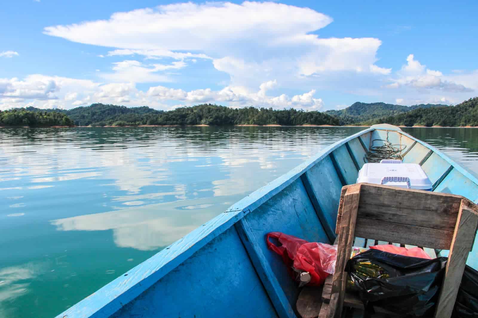 Boat to Iban Longhouse in Borneo