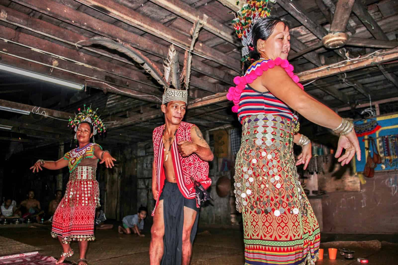 Iban Longhouse Borneo welcome ceremony