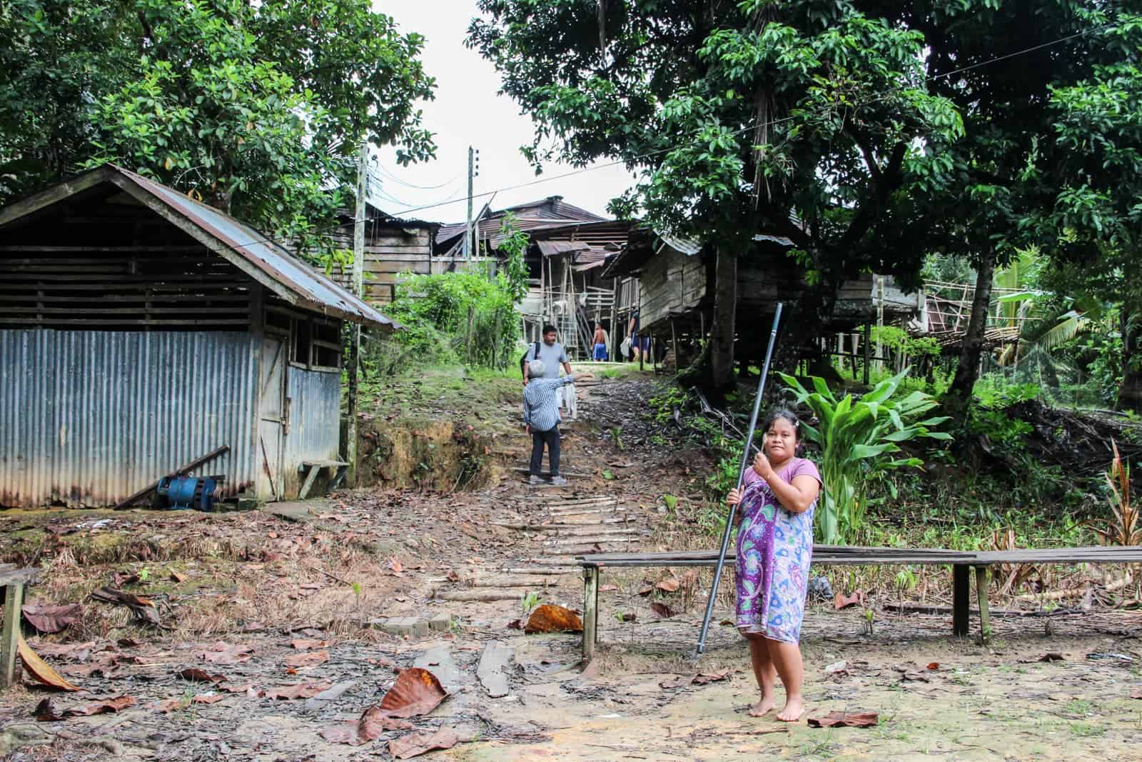 Staying in the jungle at an Iban Longhouse in Borneo