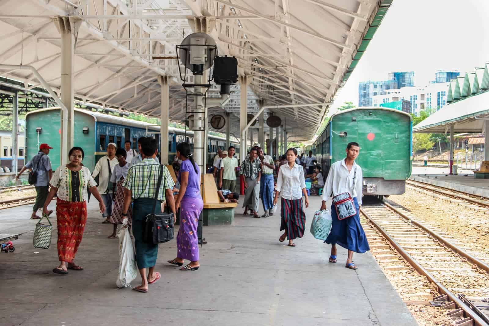 Starting station for Yangon Circular Train in Myanmar
