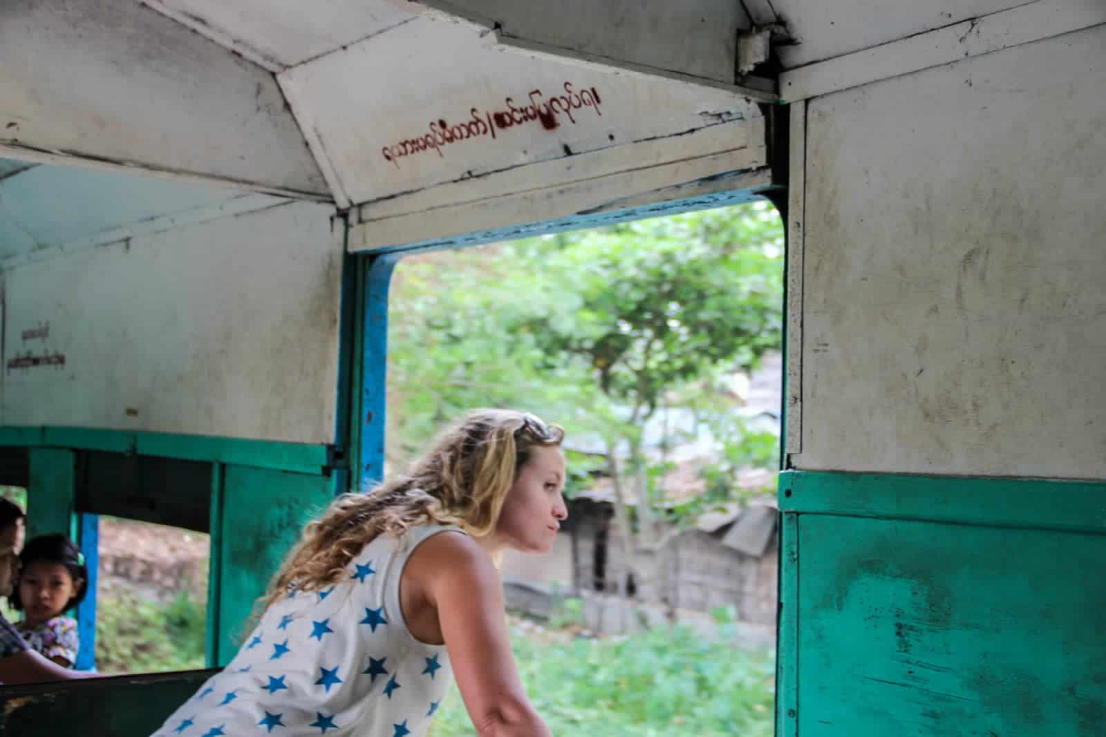 Riding the Yangon Circular Train of Myanmar