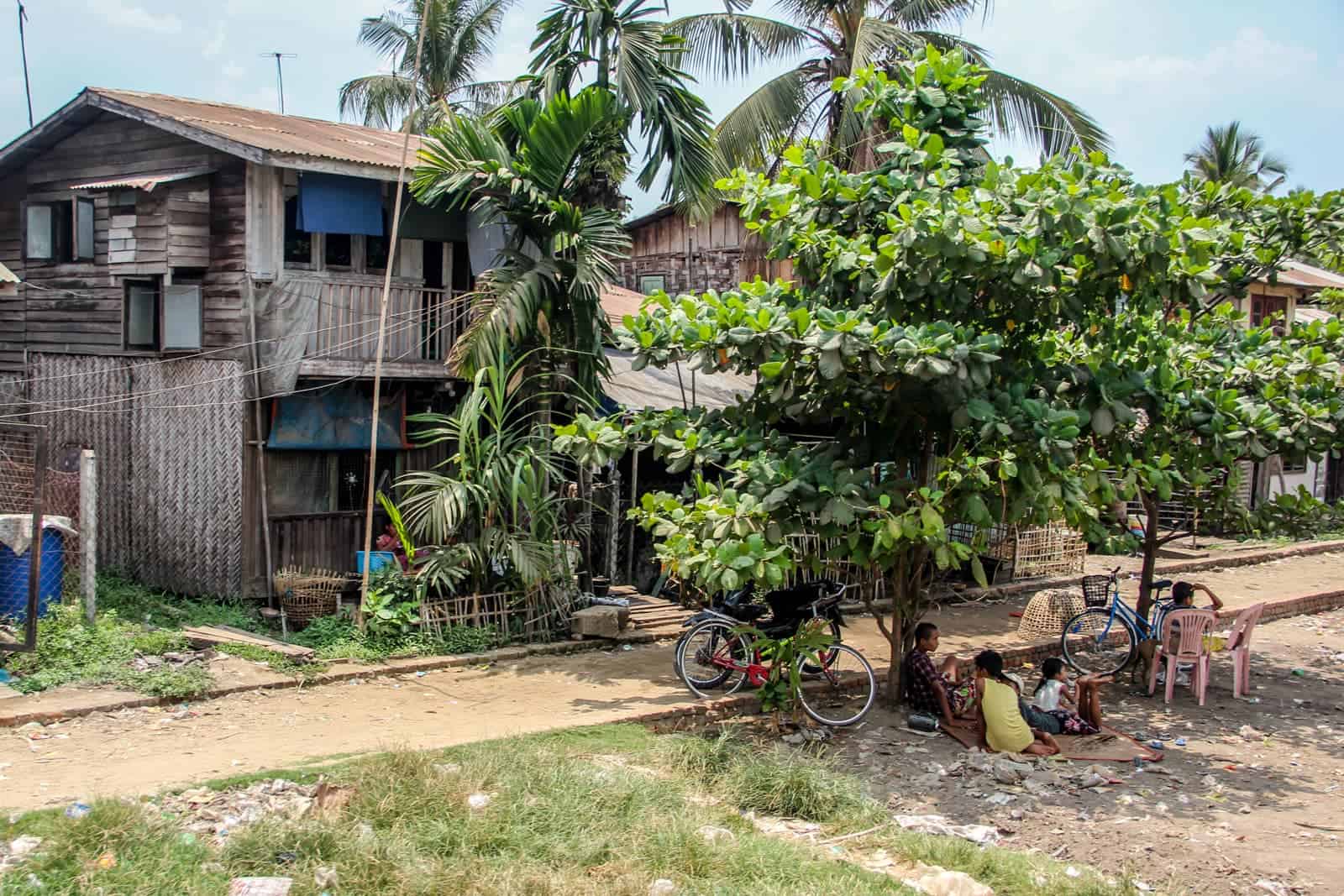 Rural Myanmar seen on Yangon Circular Train journey