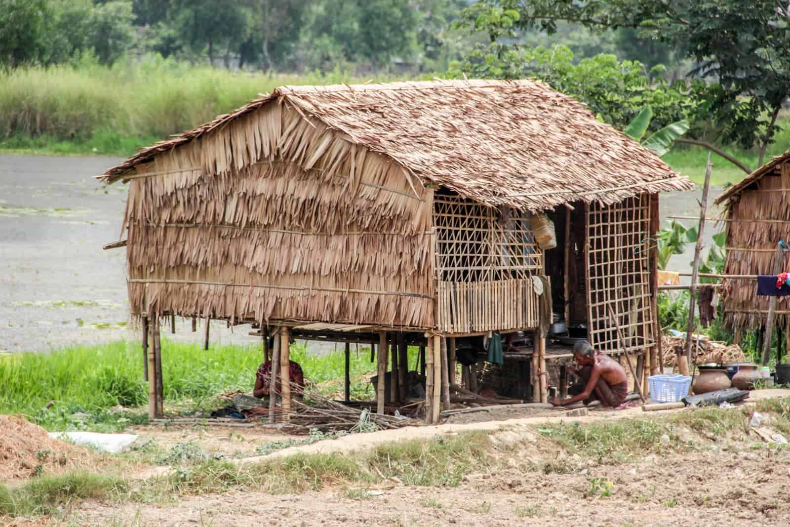 Yangon Circular Train in rural Myanmar