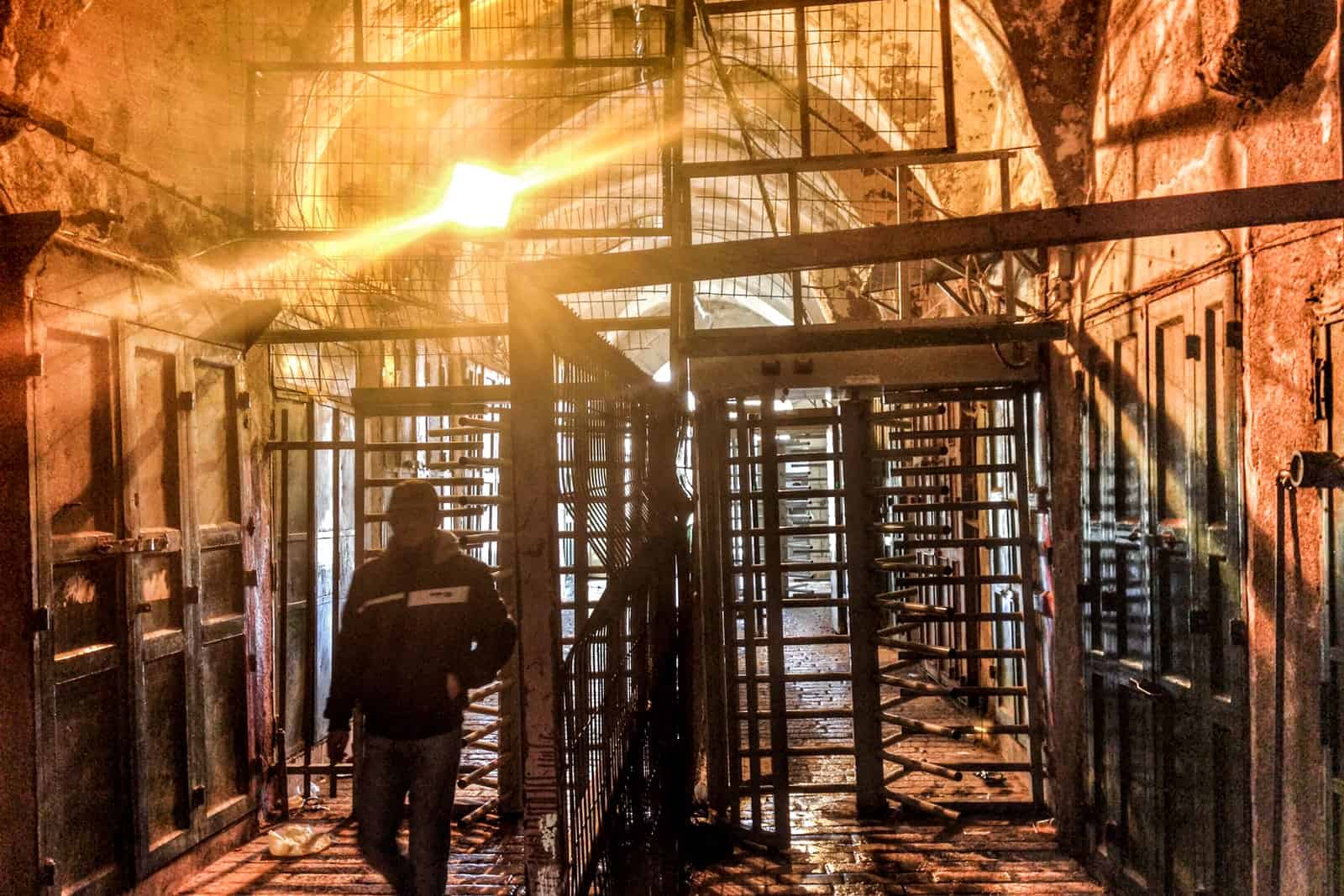 Entrance on Israeli side to Tomb of the Patriarchs in Hebron, West Bank 