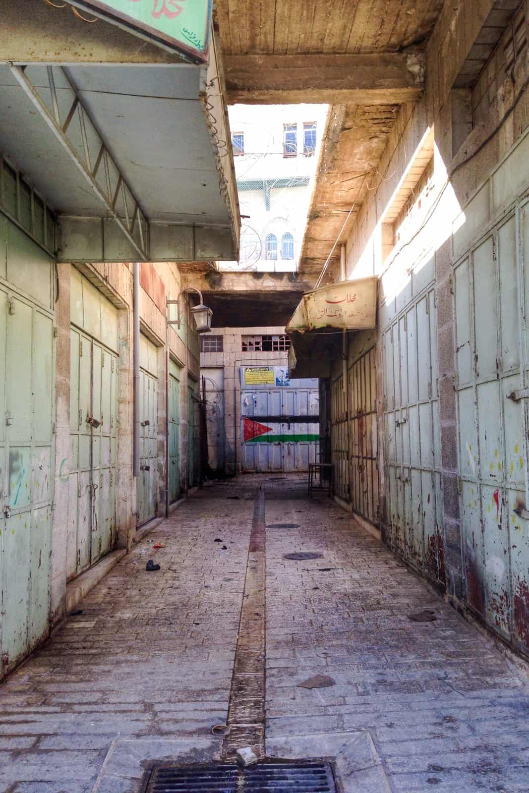 Streets on the Arab side of Hebron during a visit to the West Bank