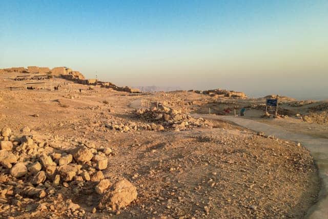 masada fortress sunrise, Israel desert