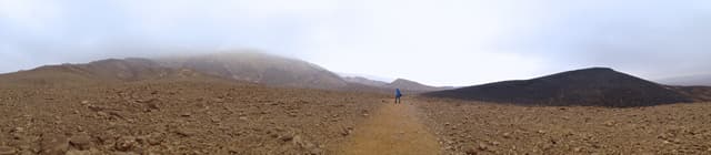 Hiking in the Ramon Crater, Mitzpe Ramon, Negev Desert, Israel