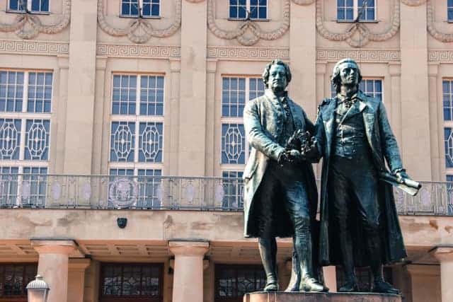 Goethe and Schiller statue, Weimar, Germany