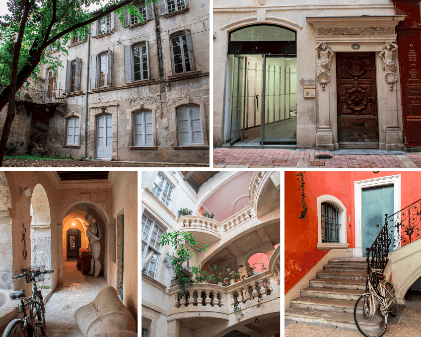 Courtyards and mansions, Nimes, south of France