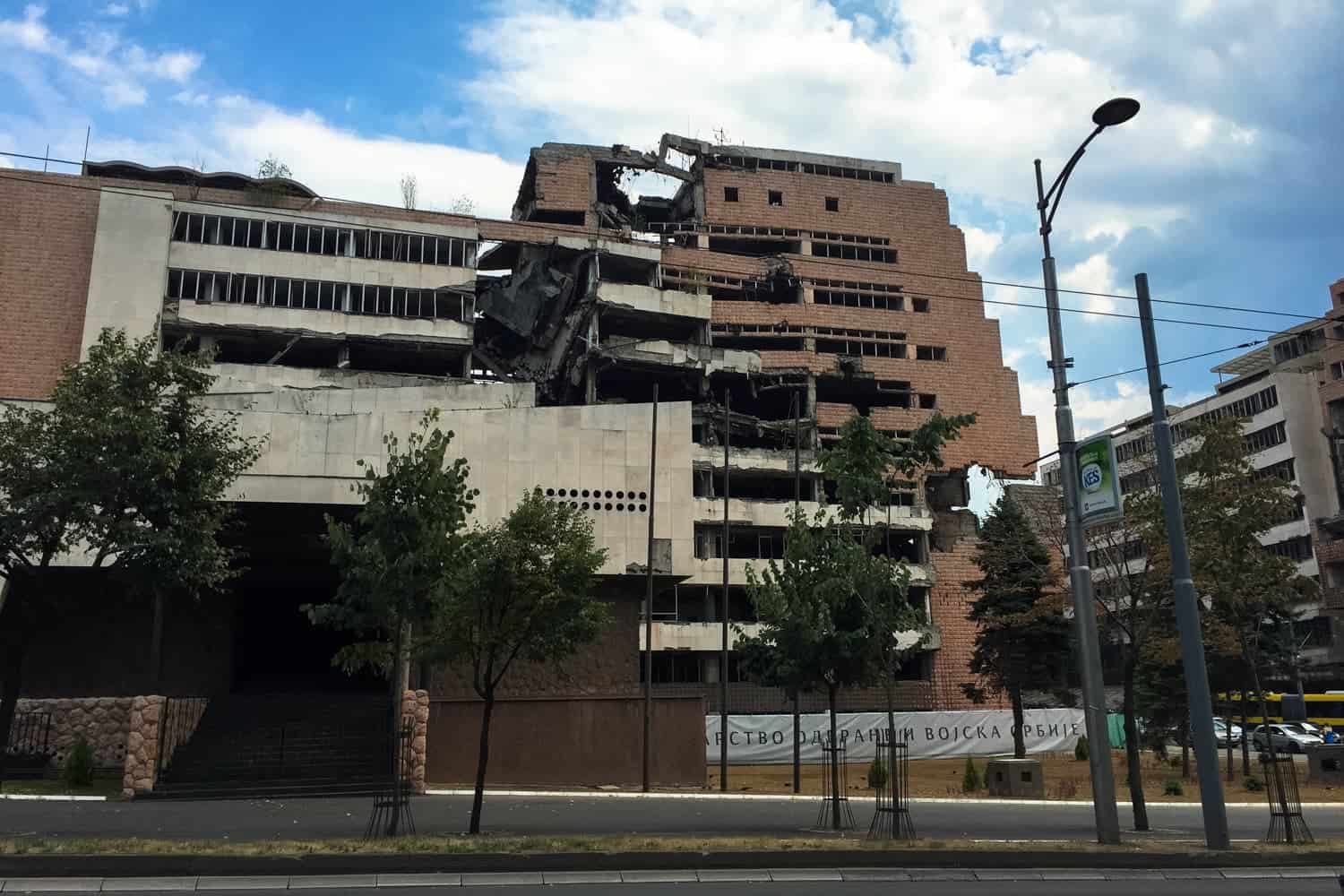 War damage, Belgrade, Serbia