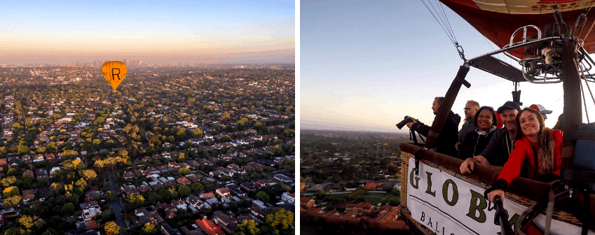 Hot Air Balloon in Melbourne, Australia Road Trip