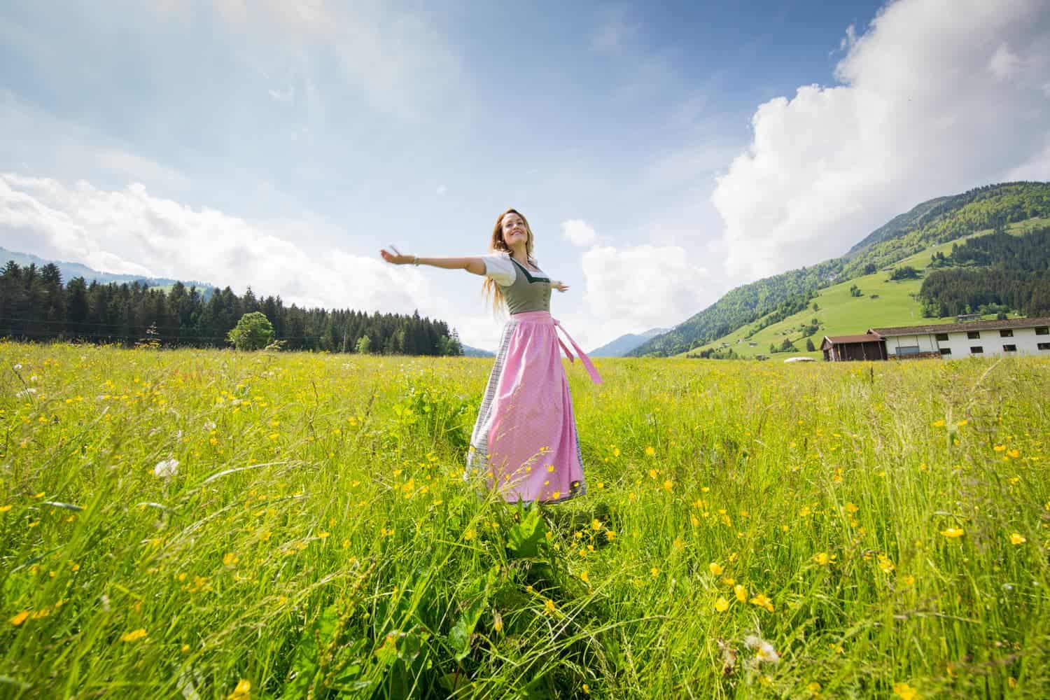 Becki Enright reenacting Sound of Music. Photo: Christian Lendl