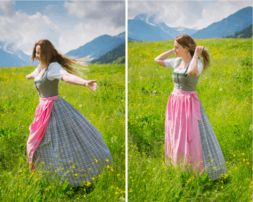 Becki Enright reenacting Sound of Music. Photo: Christian Lendl