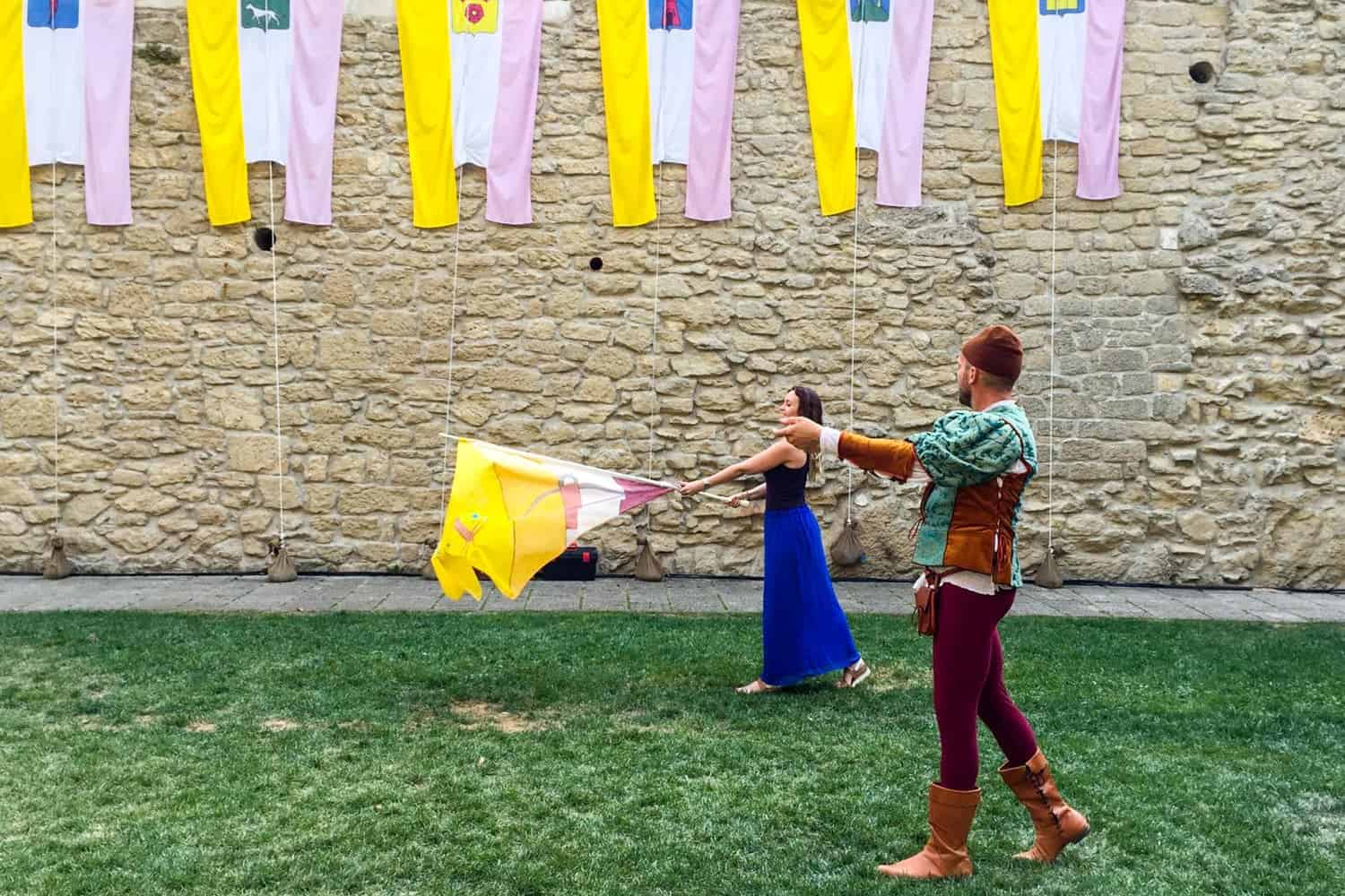 Medieval Festival in San Marino, Medieval Days Flag Waving lesson