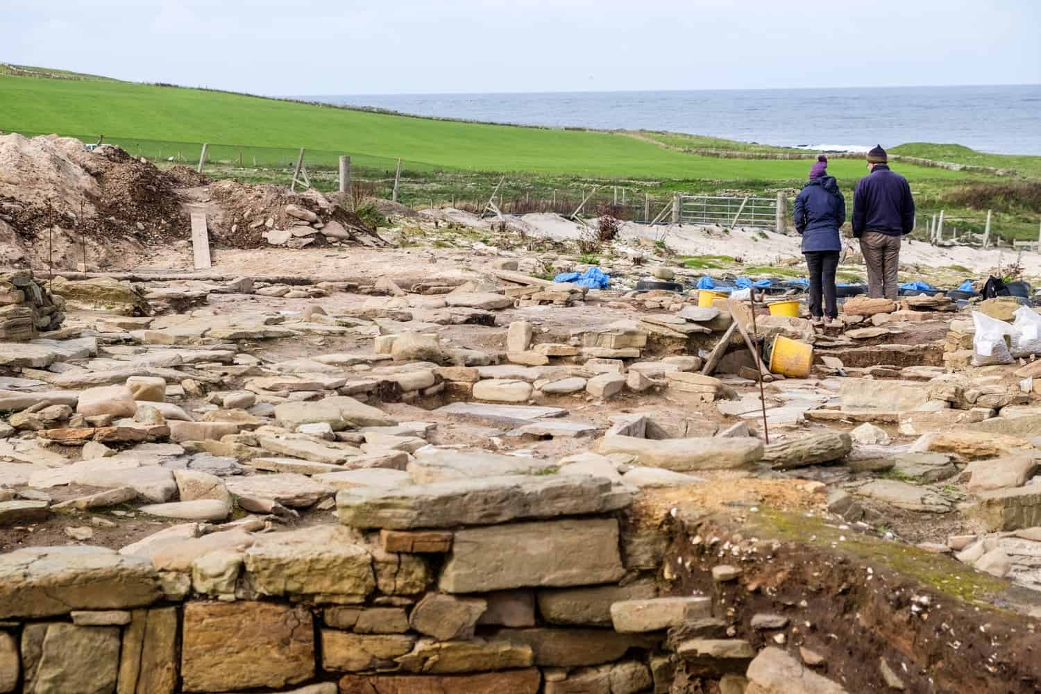 Links of Noltland archelogical site, Westray, Orkney, Scotland