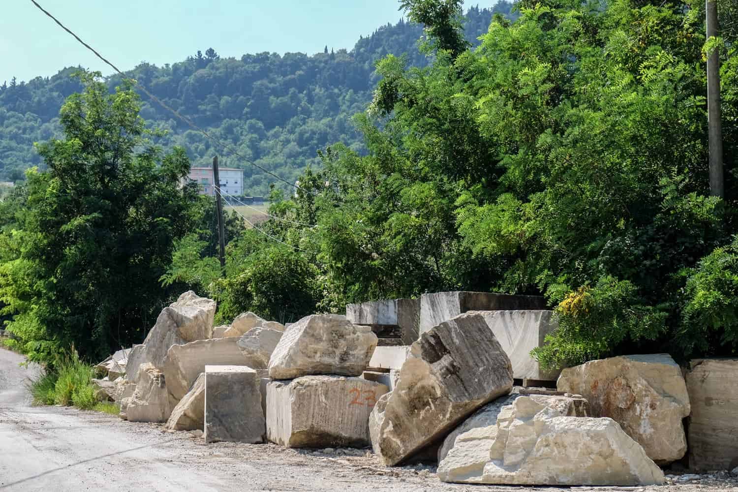 Sandstone of Borgo Maggiore, San Marino, Emilia Romagna, Italy