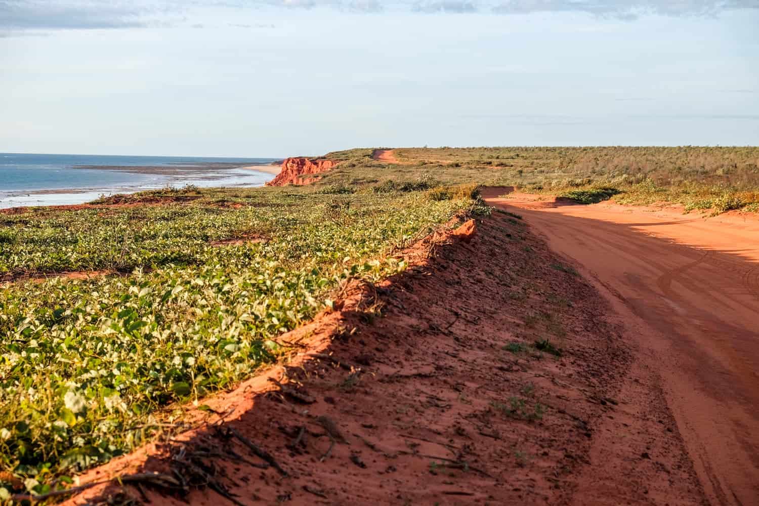 Red outback Coastline of Broome, Western Australia