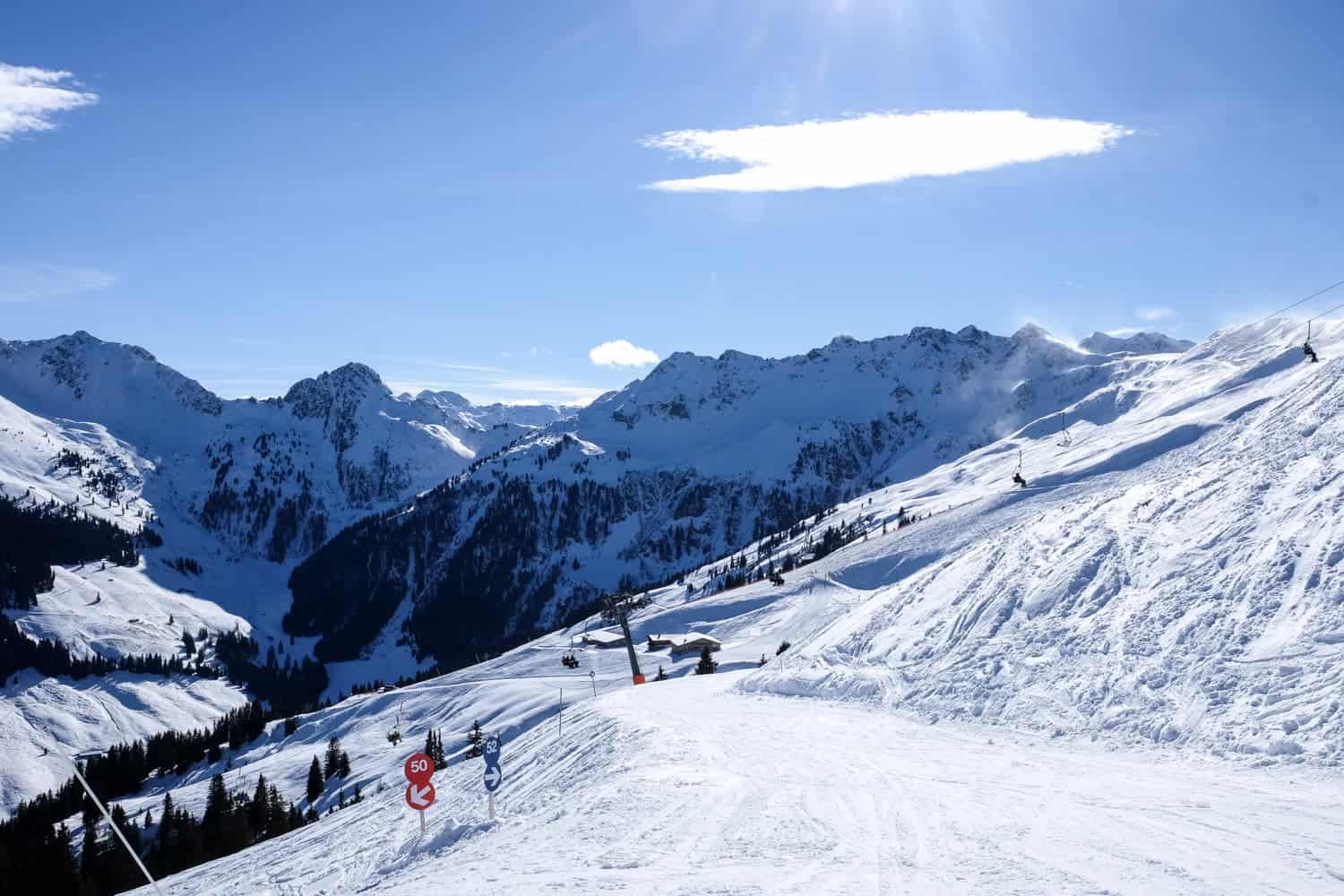 Skiing in Alpbachtal, Austria at Ski Jewel