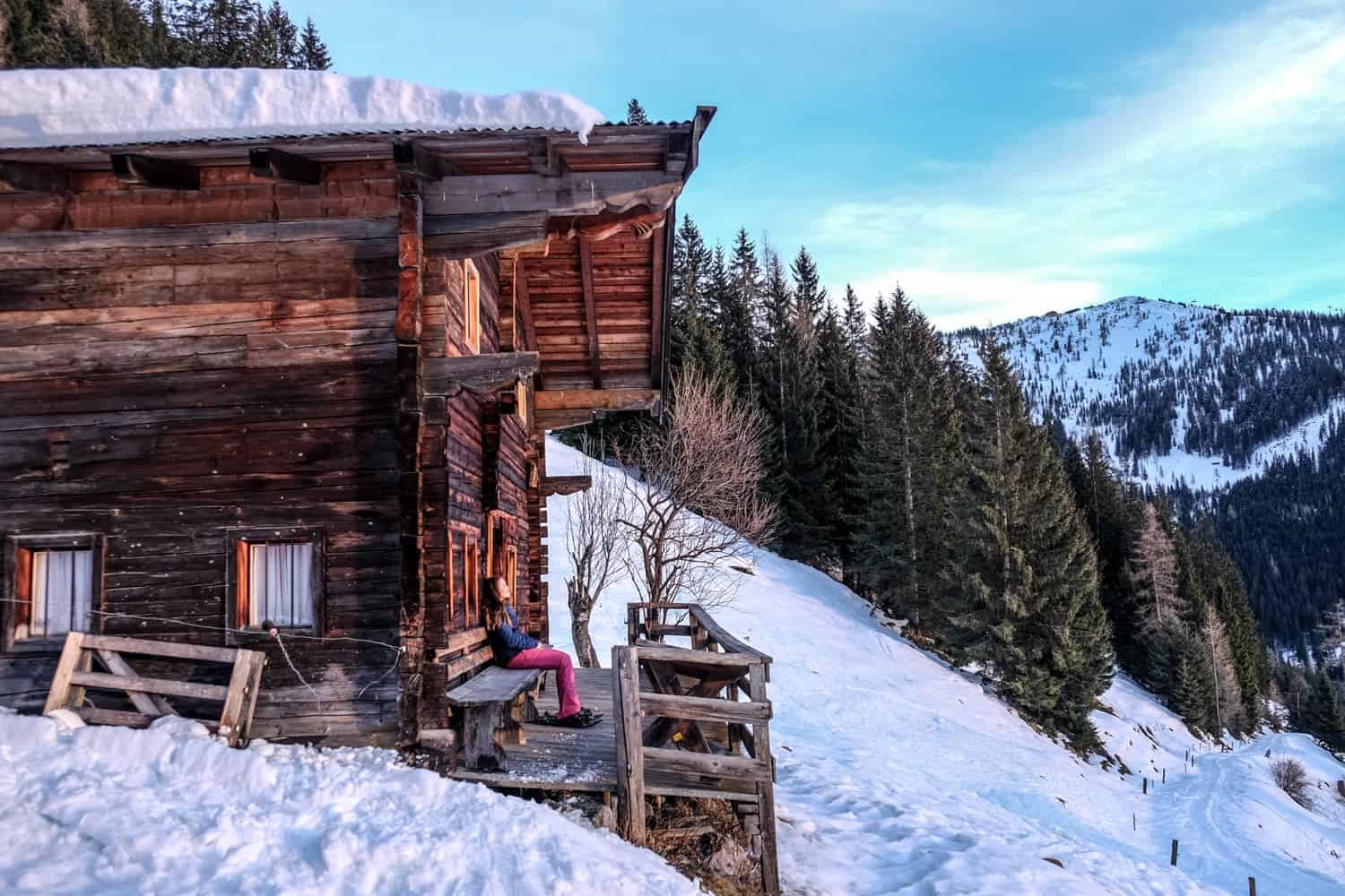 Alpine farmhouse in Alpbachtal valley in Austria