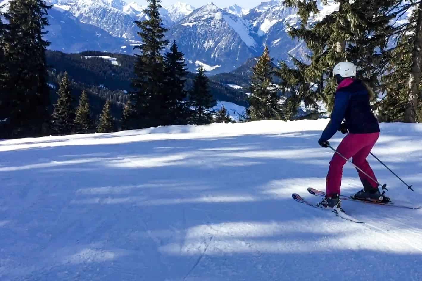 Skiing in Alpbachtal, Austria at Ski Jewel