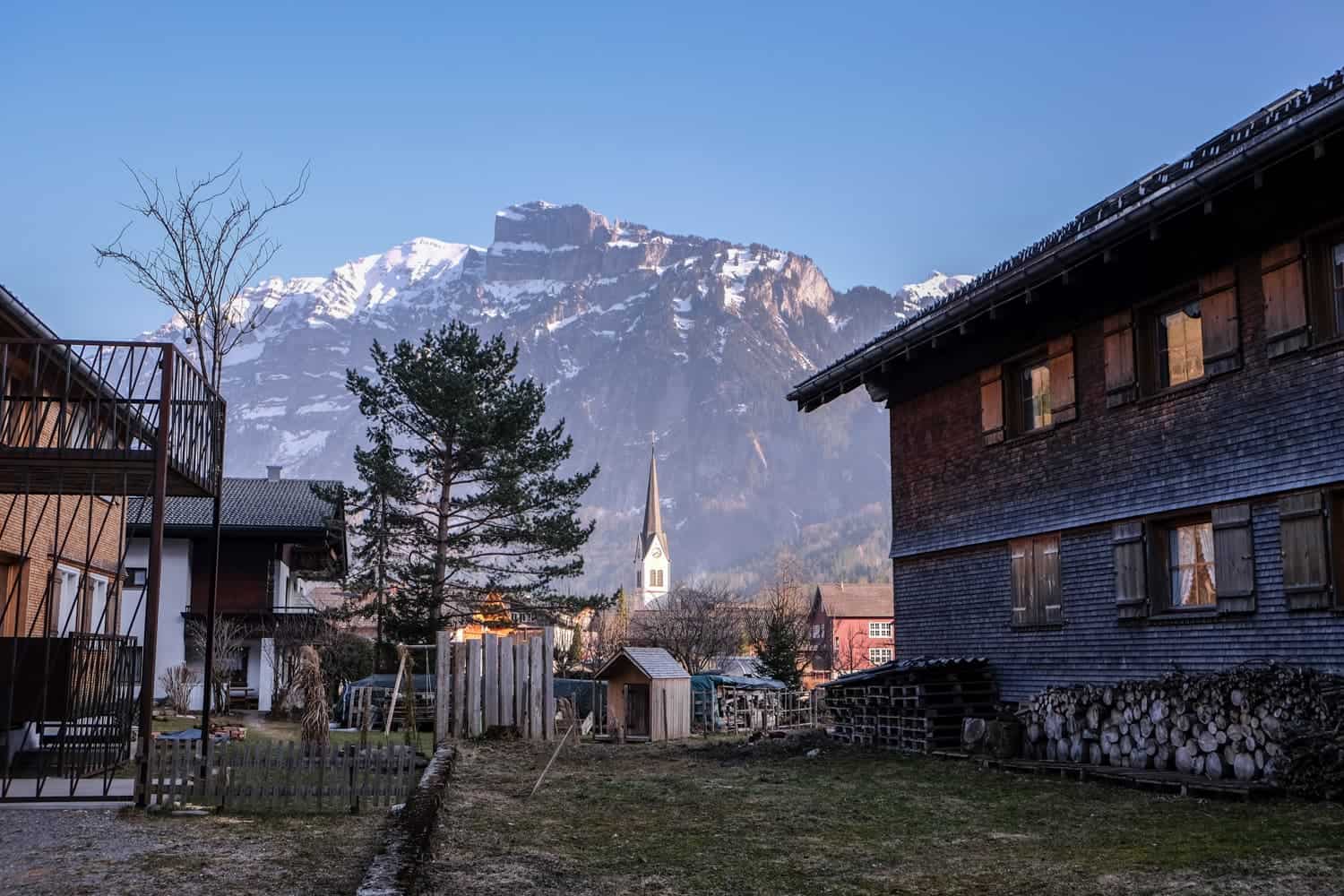 Mellau village in Vorarlberg, one of the 22 villages on the Umgang Bregenzerwald trail