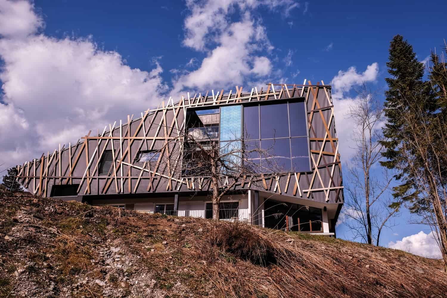Modern architecture in Brand village in Vorarlberg, Austria