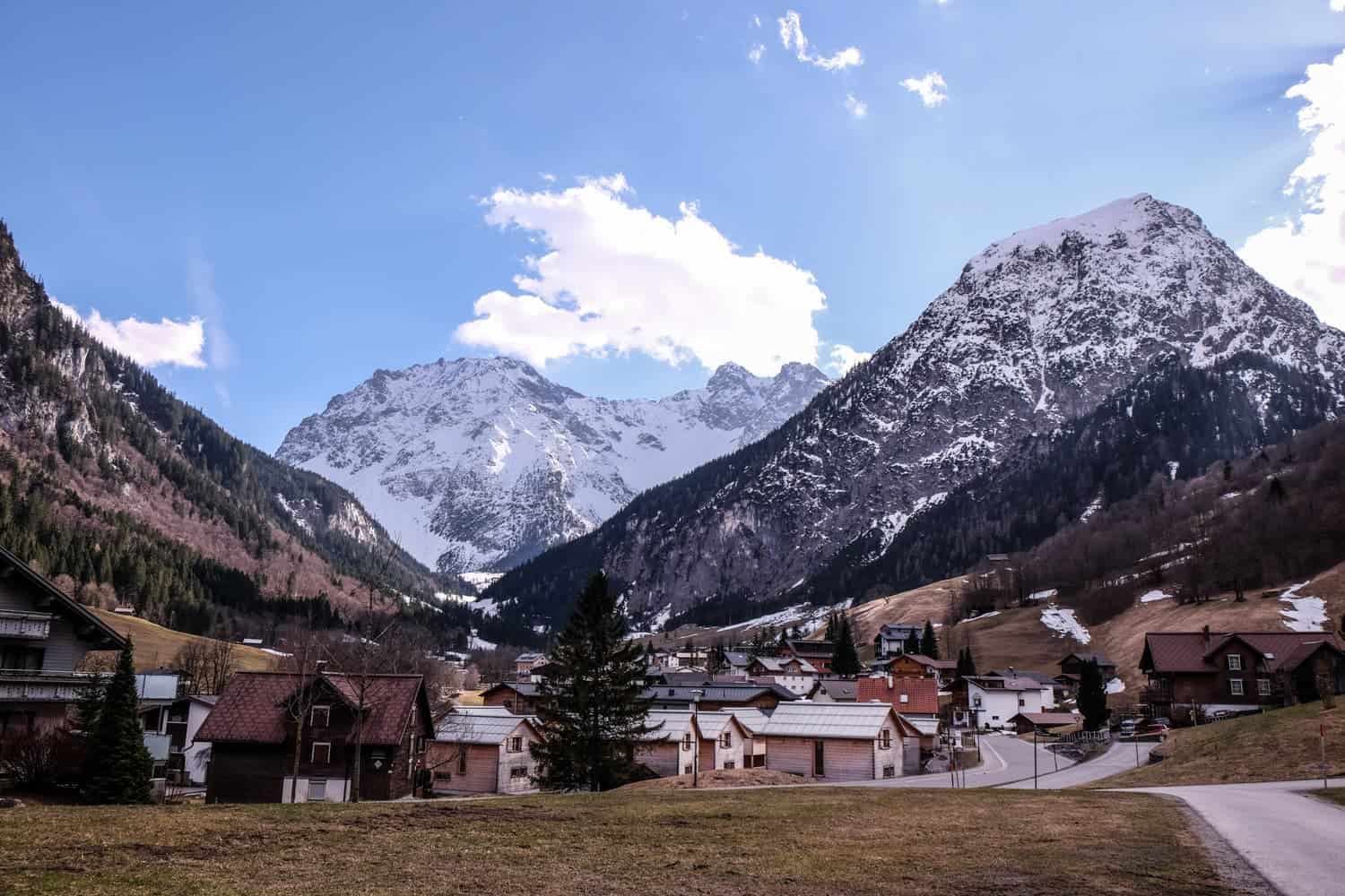 Brandnertal village in Vorarlberg, Austria