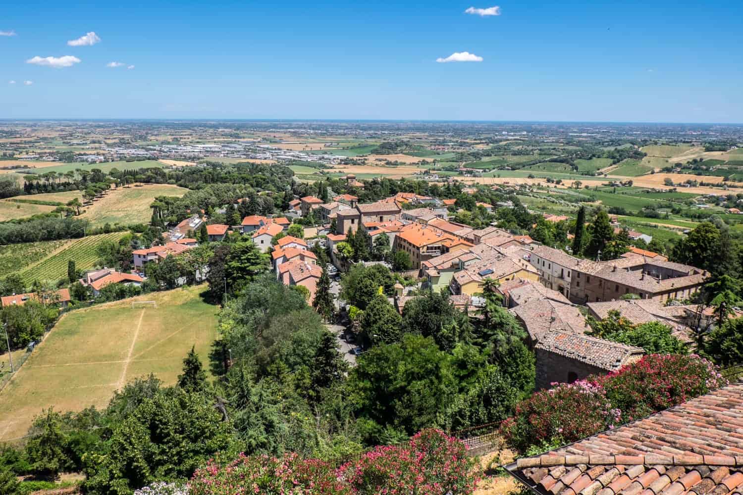 Views of Bertinoro, the town next to Forlimpopoli in Italy