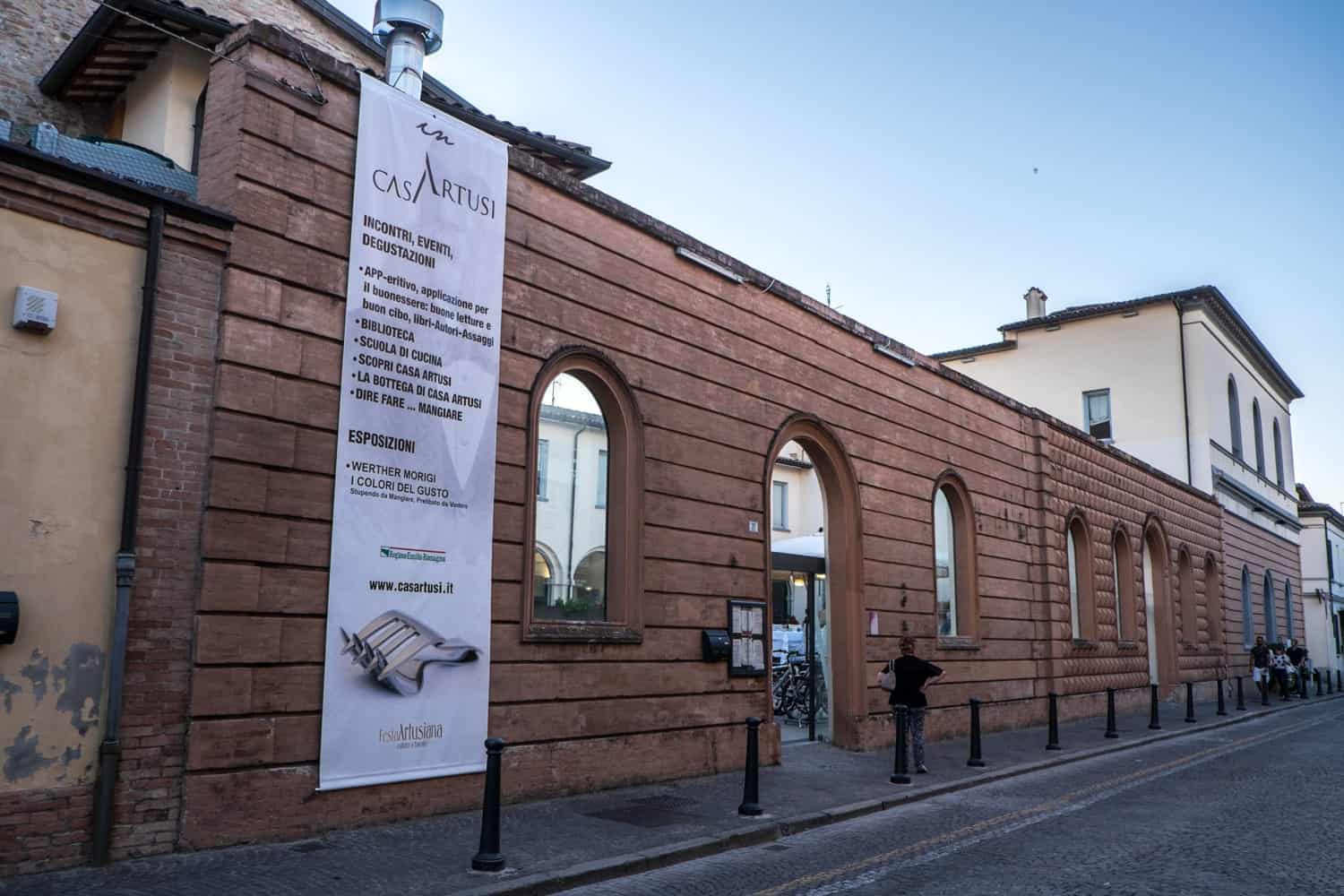 Entrance to the Casa Artusi in Forlimpopoli, Emilia Romagna, Italy