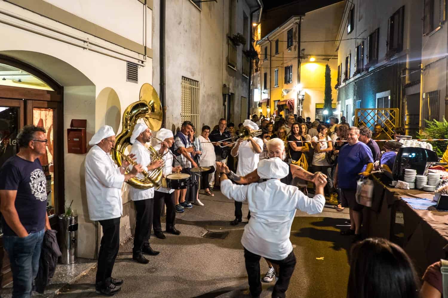 The celebration of food with music and dance at Festa Artusiana in Forlimpopoli, Italy