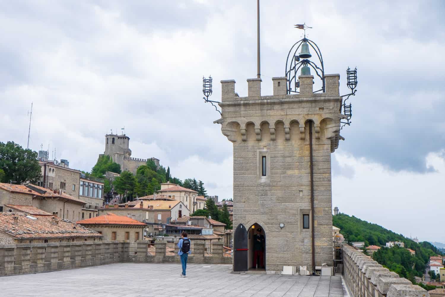 Visiting the rooftop of the San Marino Palace 