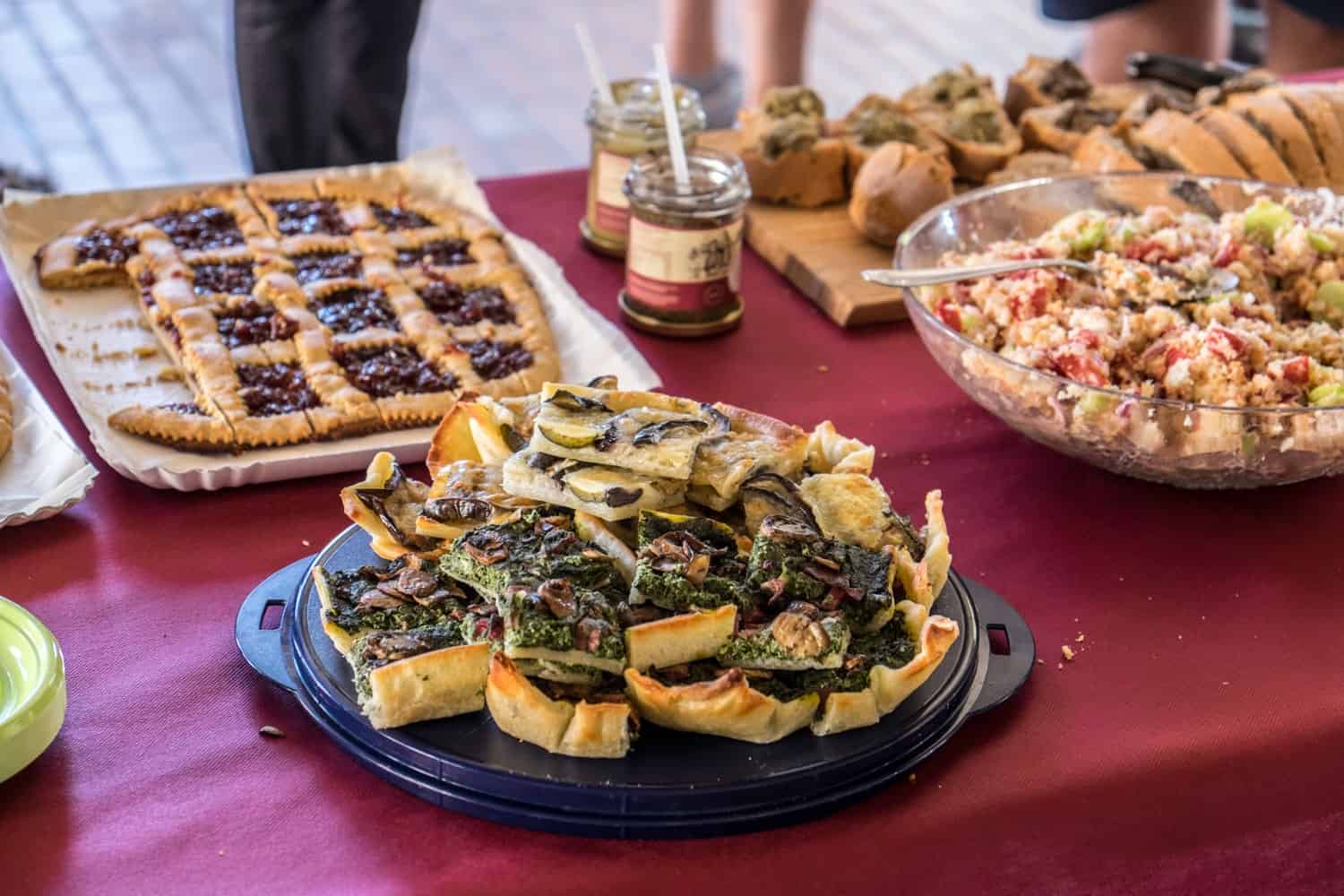 Saturday food market in San Marino