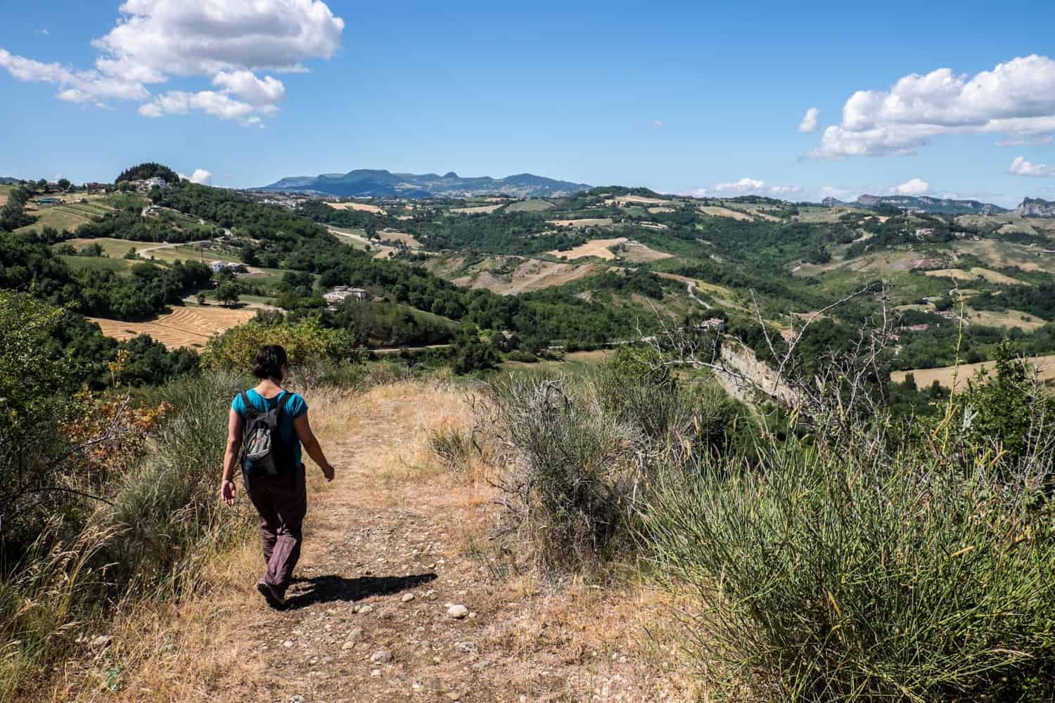 Landscape seen from hiking in San Marino 