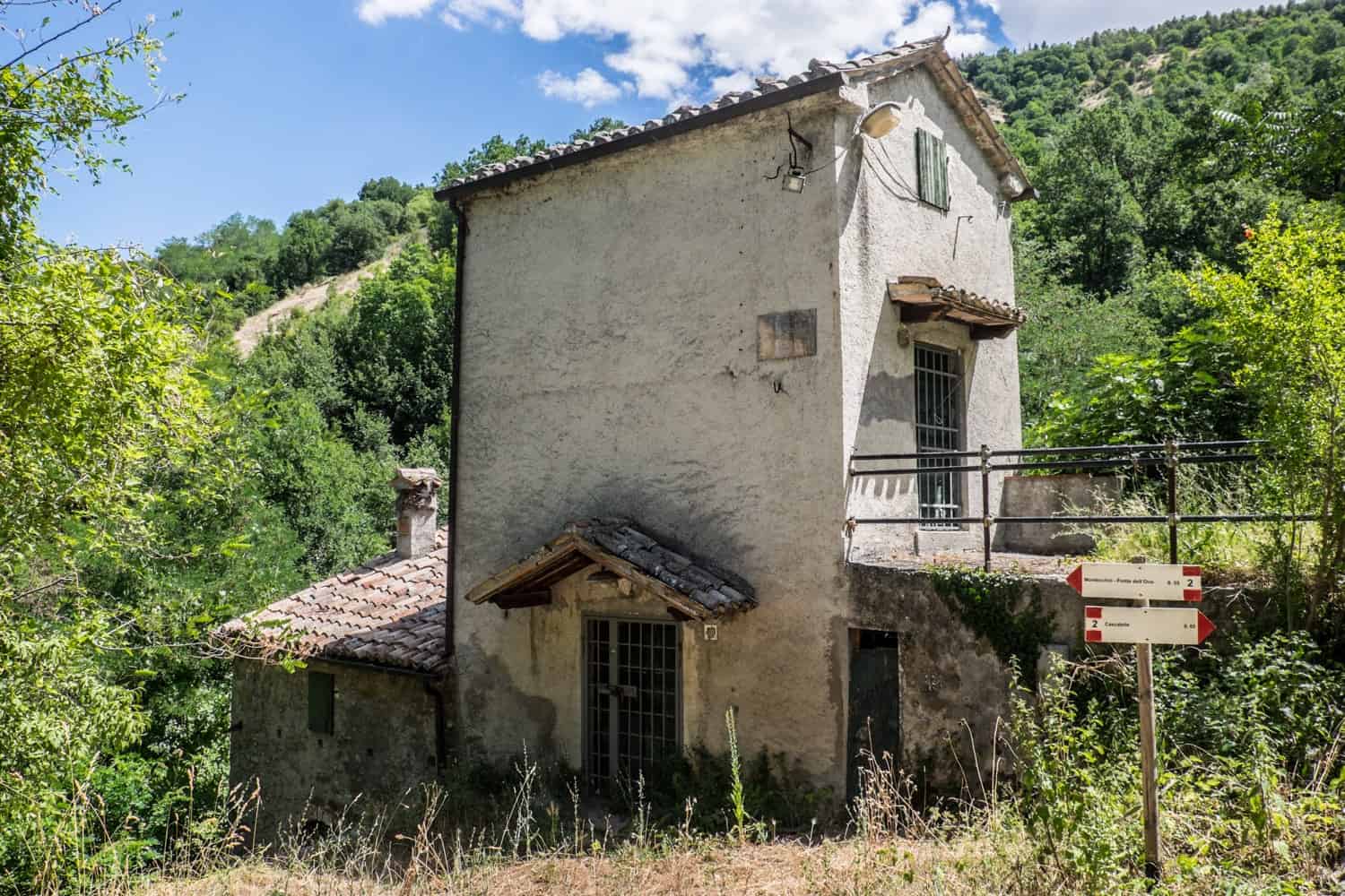 Abandoned water mill in San Marino 