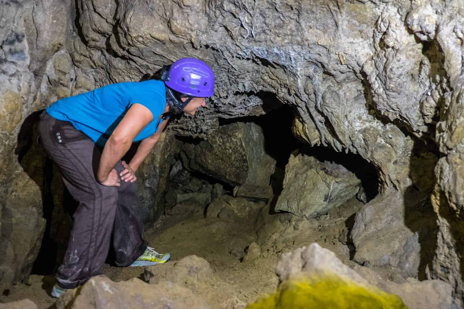 Inside the underground cave grotto system of San Marino