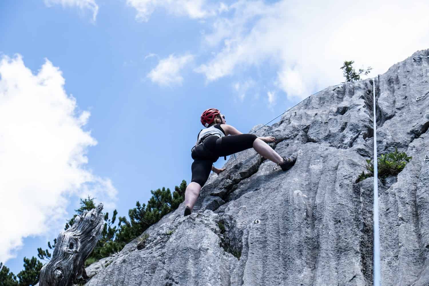 Rock Climbing on the Rofan Mountains in Tirol, Austria