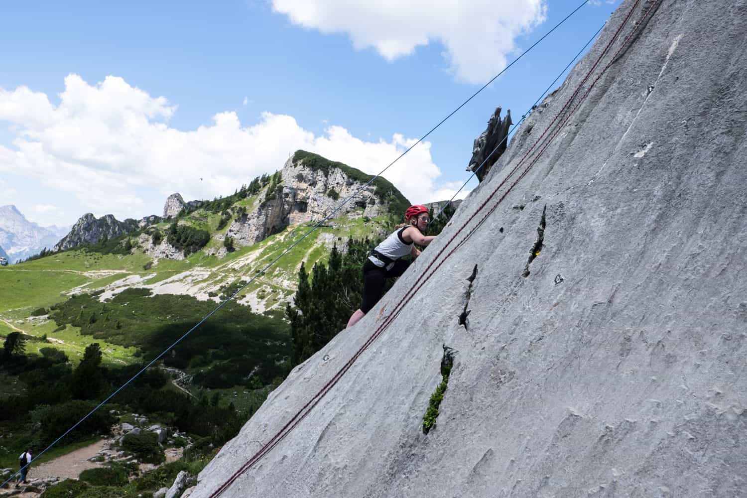 Rock Climbing Lessons in Achensee on the Rofan Mountains in Tirol, Austria