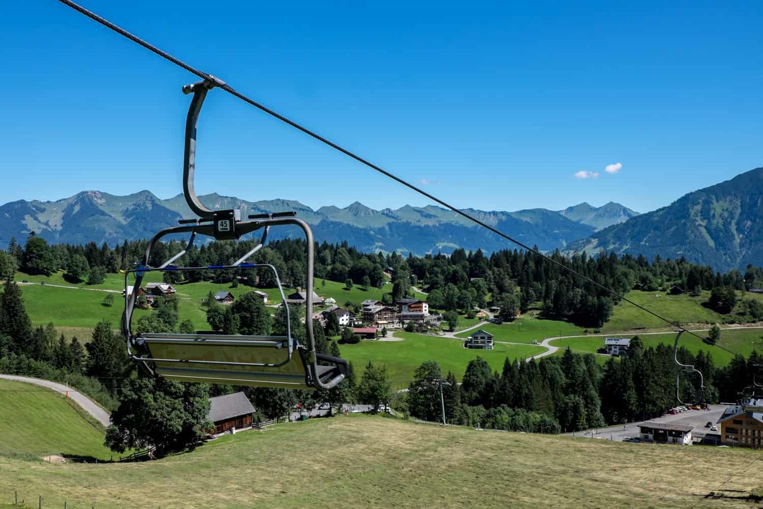 Cable car in Brandnertal valley, Vorarlberg, Austria