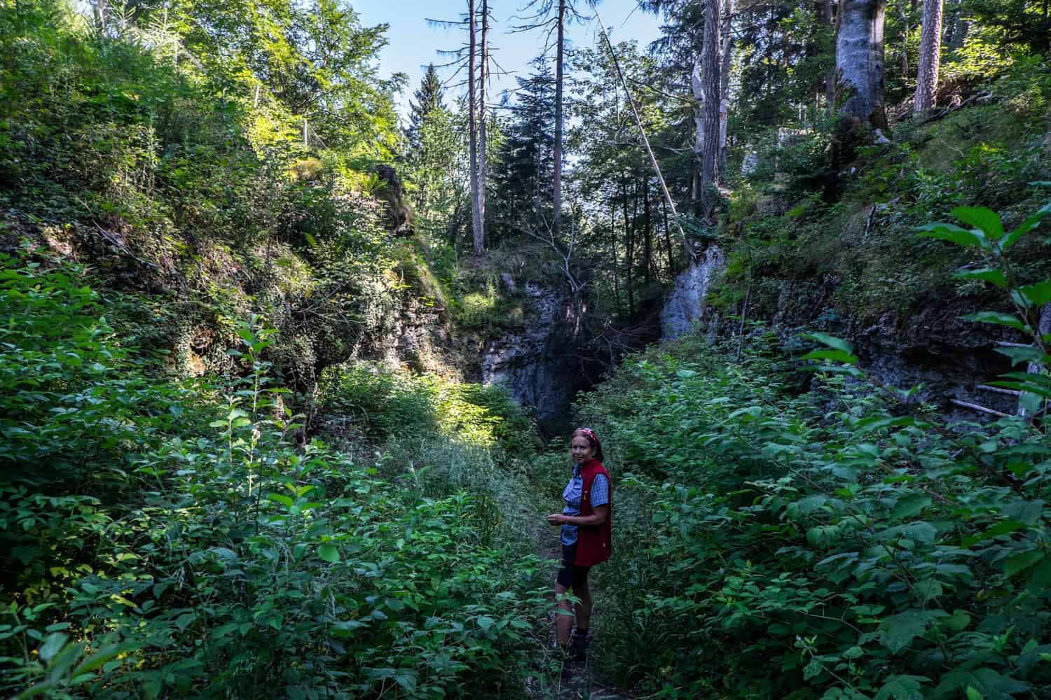 Hiking in the Buers Gorge in Brandnertal, Vorarlberg, Austria