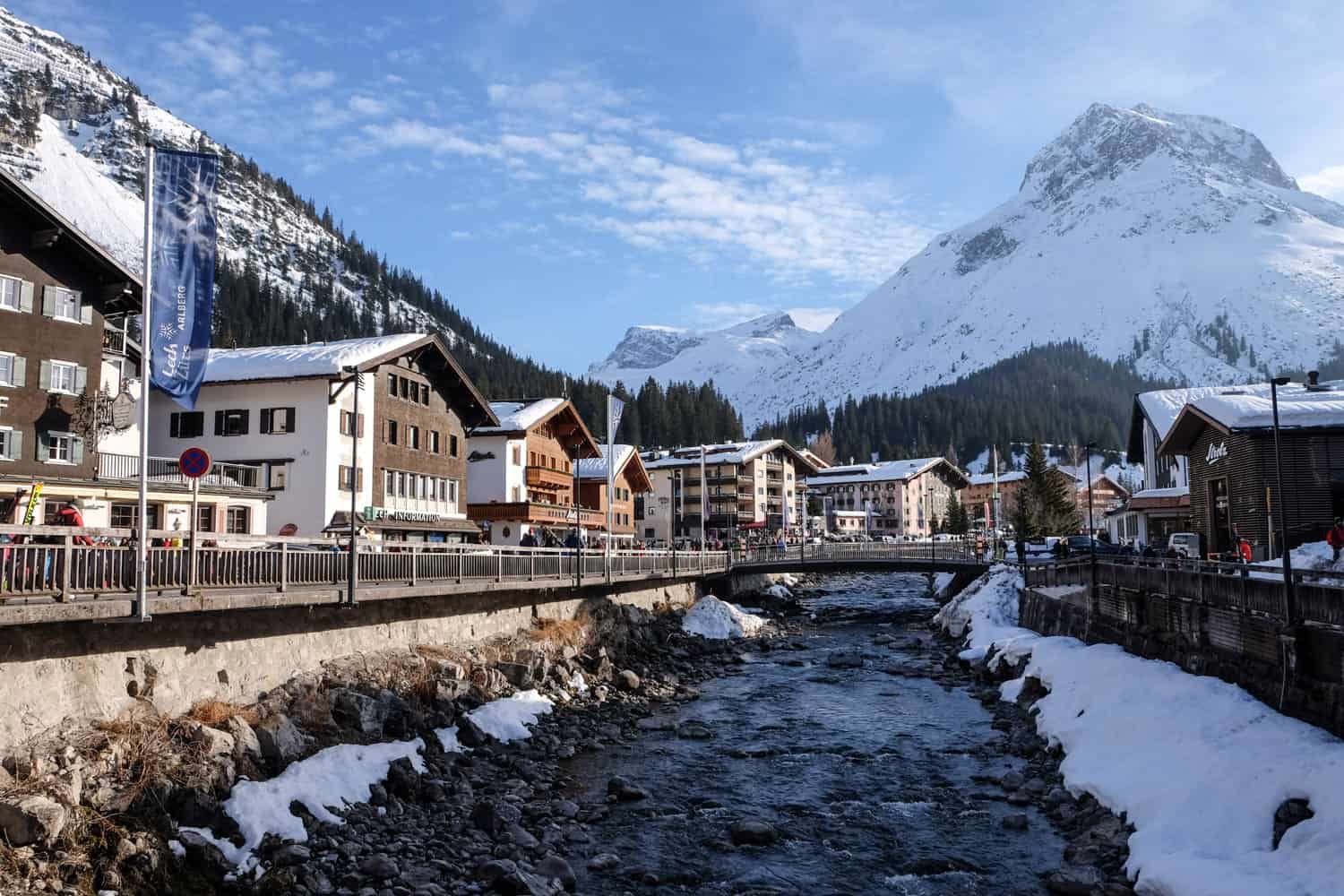 The ski town of Lech in Austria