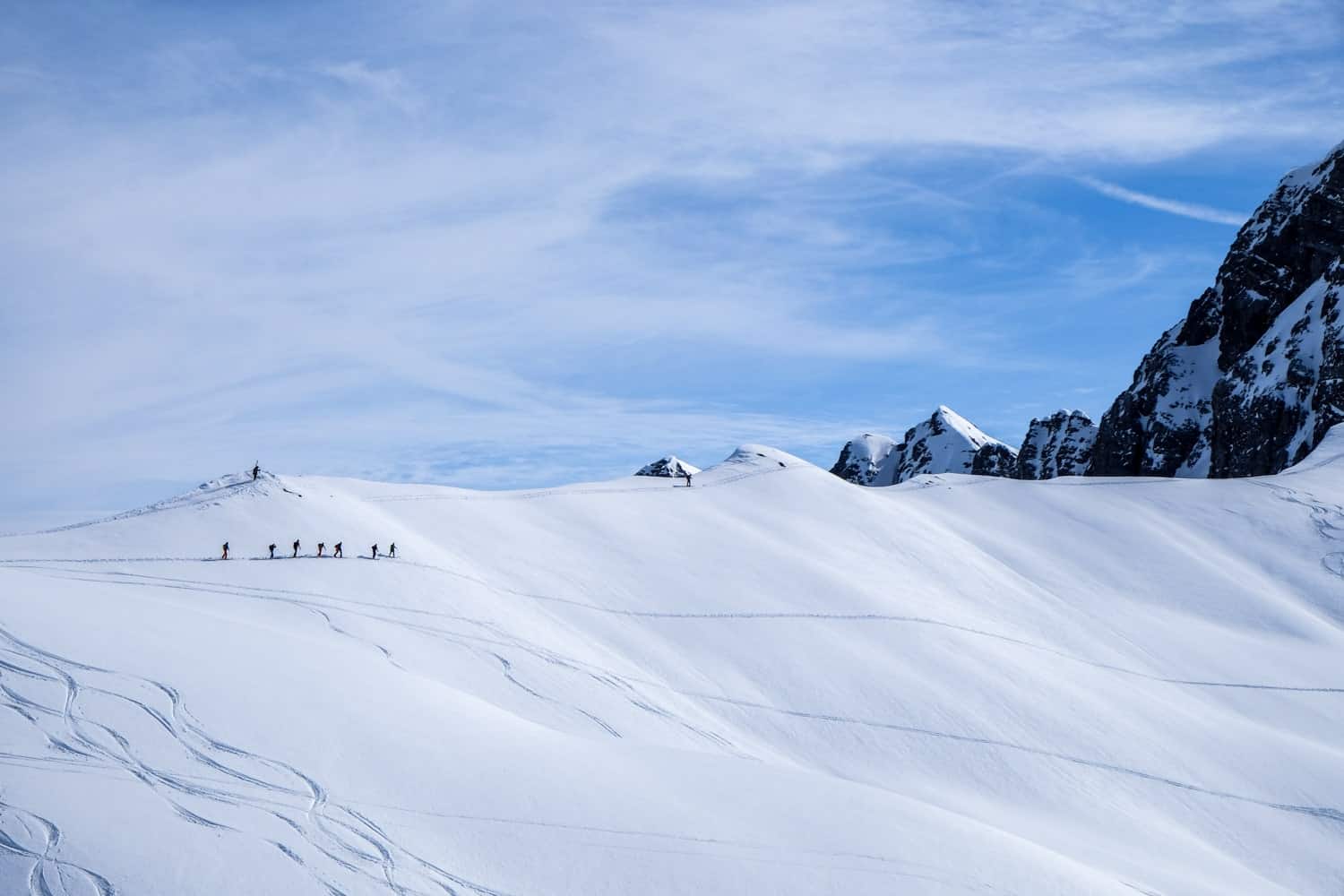 Ski touring in Lech Zürs am Alberg, Austria, Vorarlberg