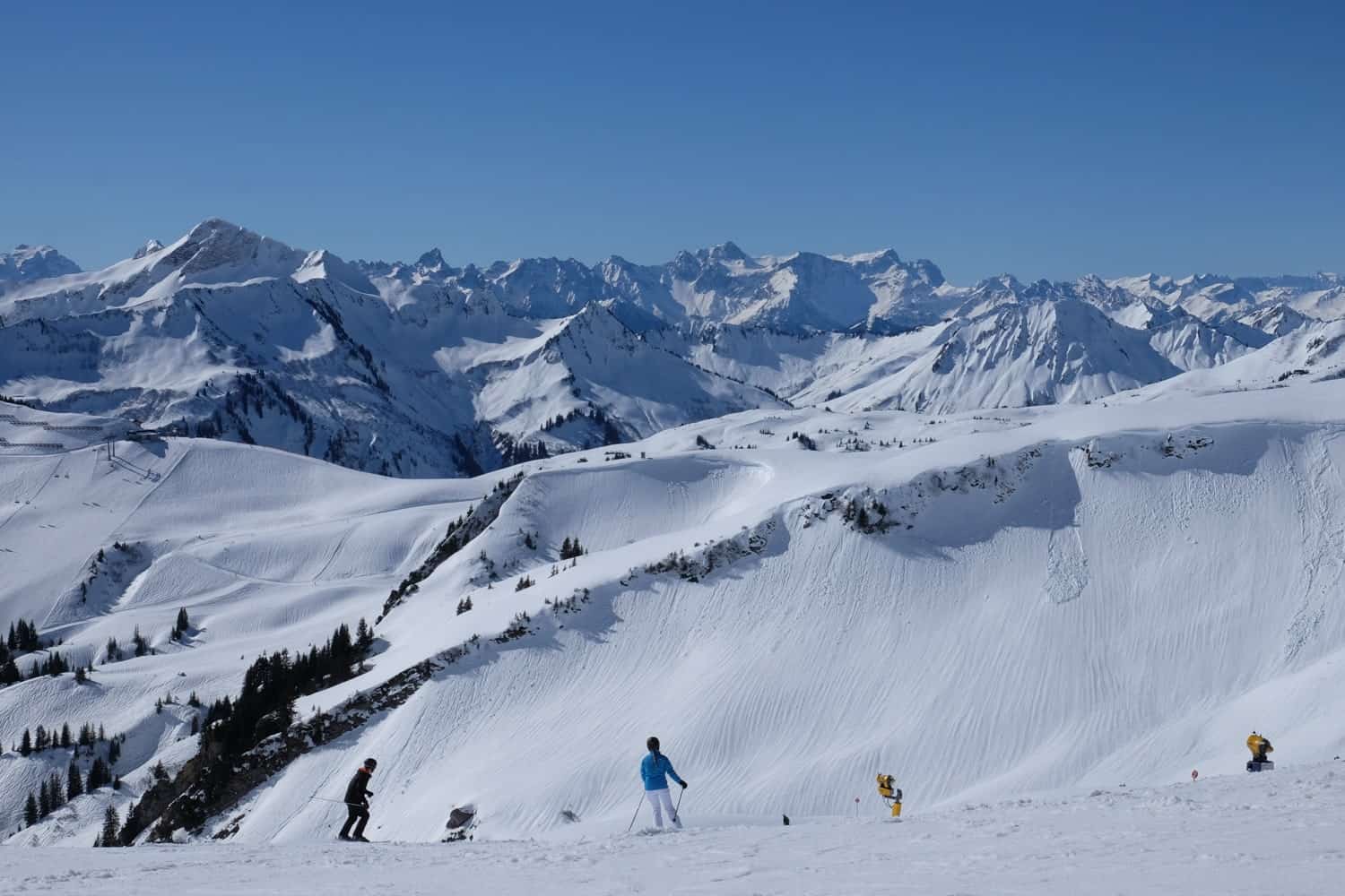 Slopes during the Lech Zürs am Arlberg ski season