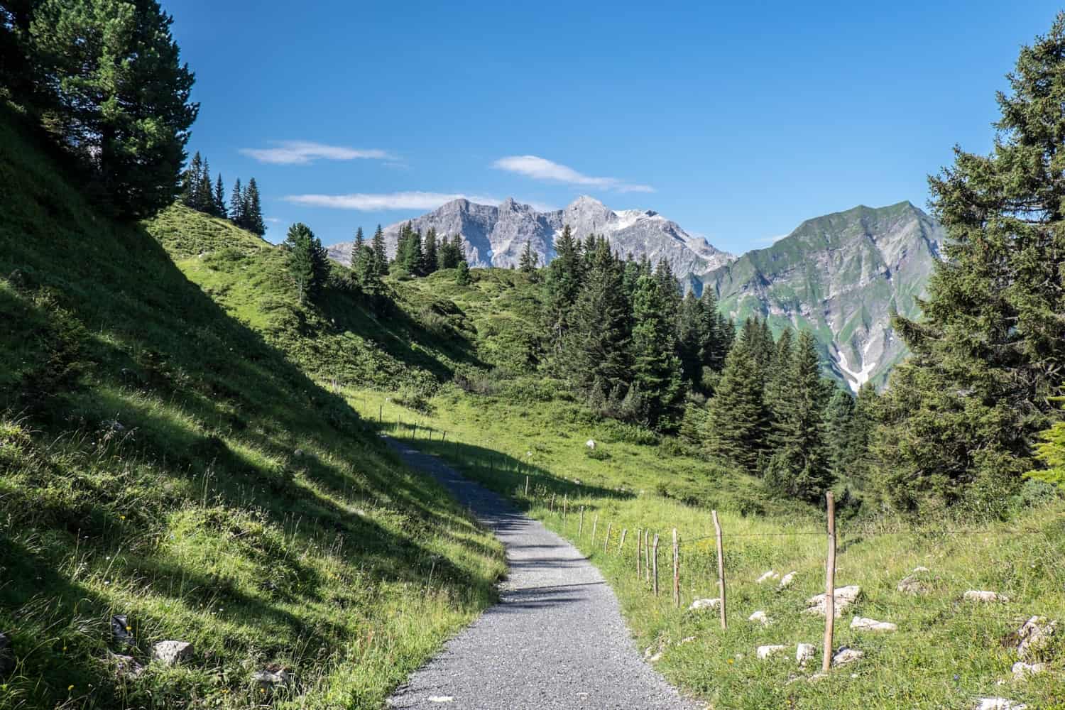 Hiking paths in Lech, Austria