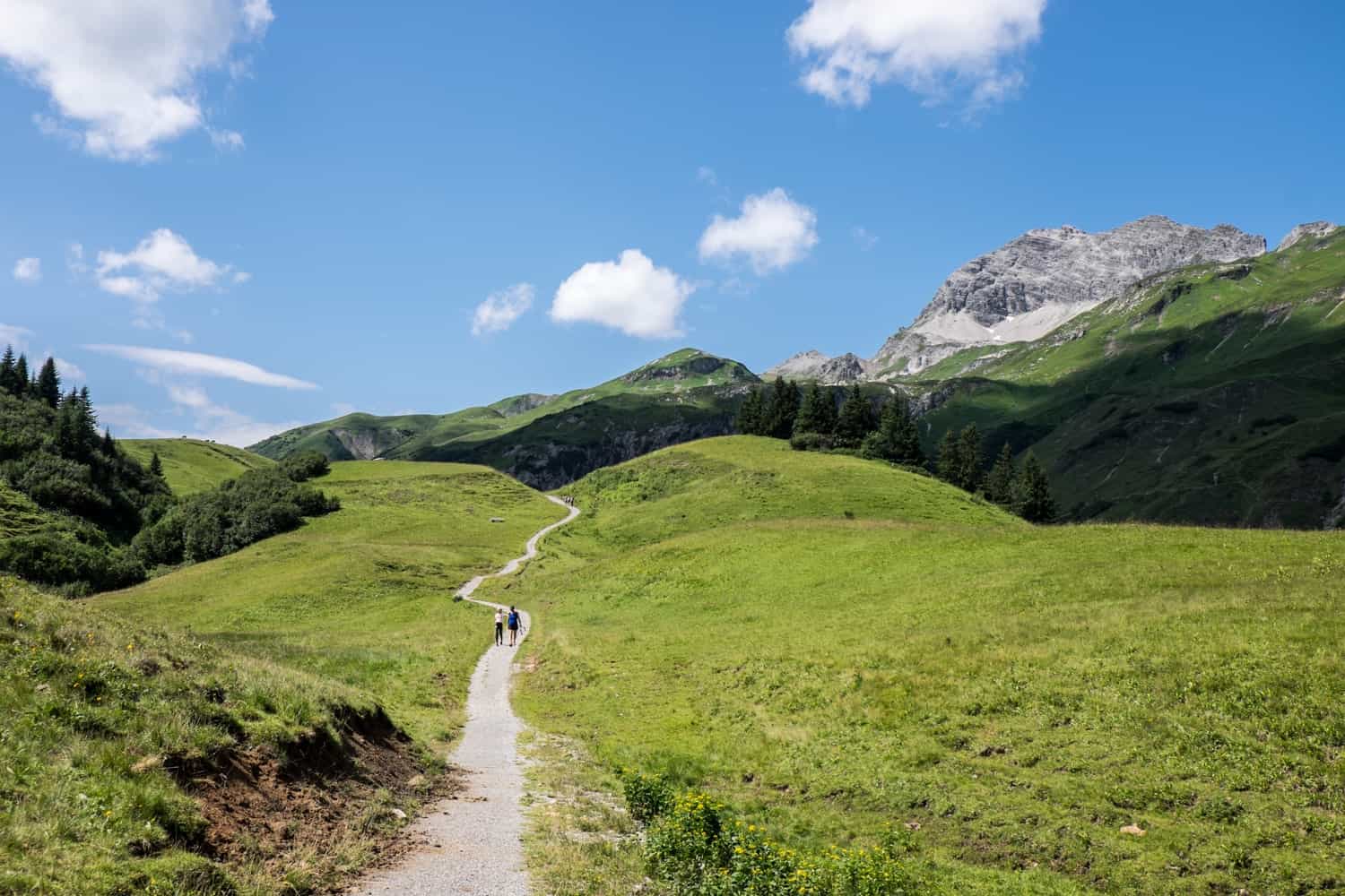 Hiking the alpine pastures of Lech, Austria