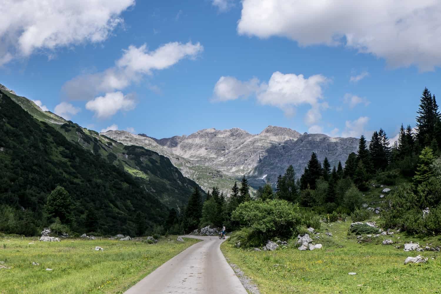 Biking from Lech to Zug in Vorarlberg, Austria